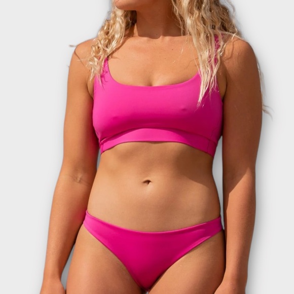 NWT Left on Friday Wear To Bikini Bottom XL Hot Pink - Picture 2 of 12
